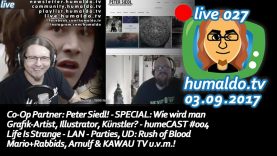 humaldo.tv #LIVE 027 vom 03.09.2017 – Der grafische LAN-Party Artist!