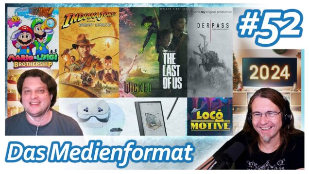 Rückblick auf 2024, Indiana Jones, Wicked, Der Pass, Meta Quest 3S, Boox uvm! • Das Medienformat #52